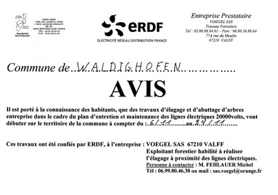 Avis De Travaux D Elagage Waldighoffen