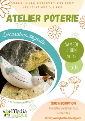 Atelier poterie : Création d'une décoration de jardin