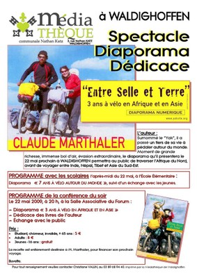 Affiche présentant la journée avec Claude Marthaler