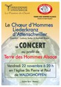 Affiche concert le Choeur d'Hommes d'Attenschwiller