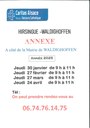 Affiche Caritas Permanences janvier à avril 2025