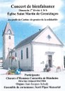 Affiche du concert de bienfaisance pour Caritas Hirsingue, le dimanche 1er février 2015. Affiche Caritas concert 1er fevrier 2015