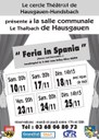 Pièce de théâtre en alsacien jouée par le Cercle théâtral Hausgauen-Hundsbach 2018. Affiche Feria in Spania
