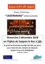 2 décembre 2018 à Seppois le bas au profit de l'association SepWal Part'Age. Concert de Noël Liederkranz 2 decembre 2018